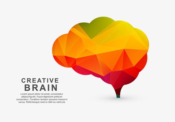 Colorful creative brain vector