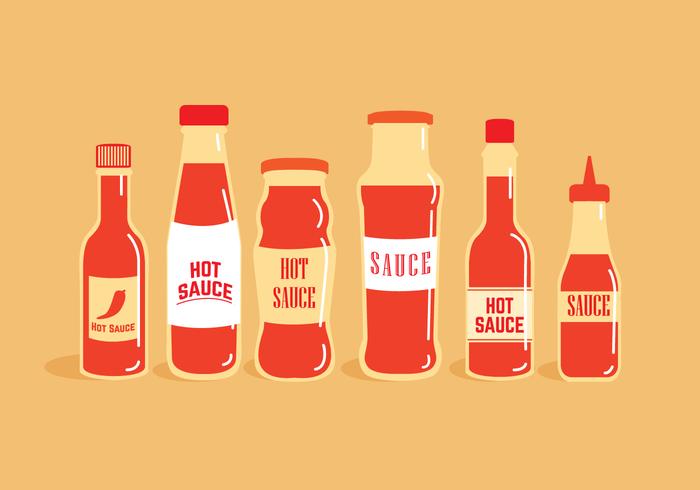 Hot Sauce Bottle Vectors