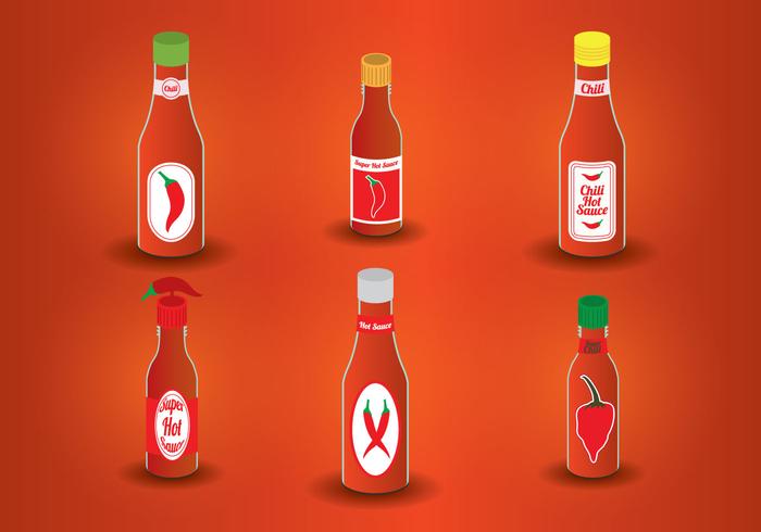 Hot Sauce Bottle Vector