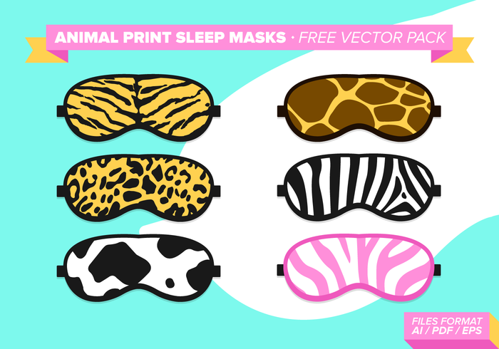 Animal Print Sleep Masks Free Vector Pack