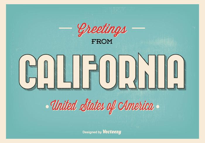 Saludos de la ilustración de California vector