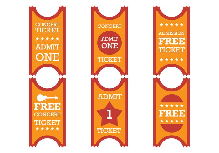 Old Red Orange Ticket vector