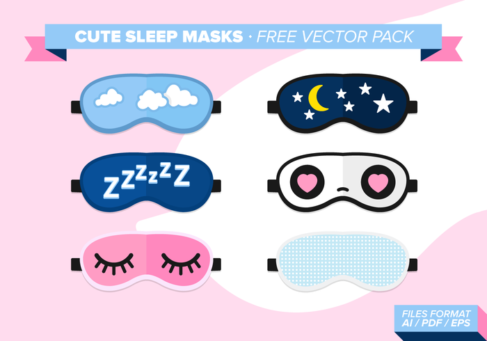 Cute Sleep Masks Free Vector Pack Cute Sleep Masks Free Vector Pack