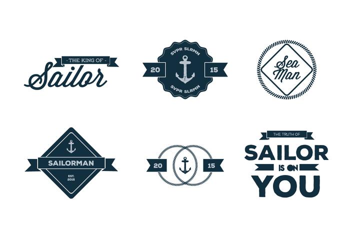 Old Nautica Typography Vectors Old Nautica Typography Vectors