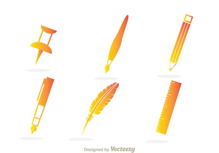 Office Stationary Icons vector