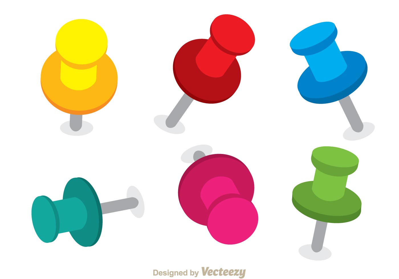 Colorful Push Pin Vectors 96352 Vector Art At Vecteezy