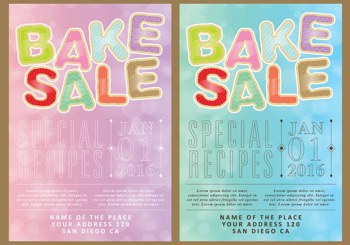 Bake Sale Cards vector