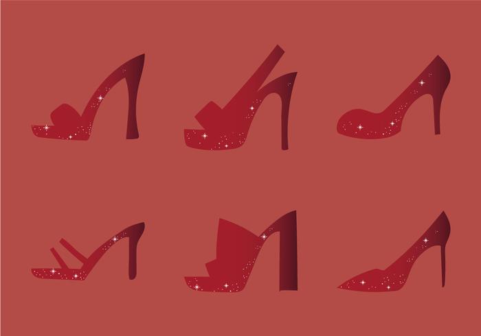 Free Ruby Shoes Vector Illustration