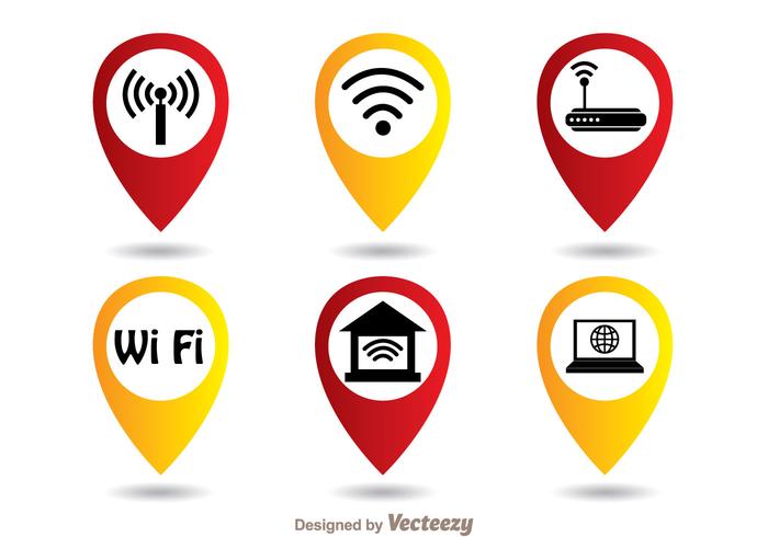 Conjunto de símbolos Wifi vector