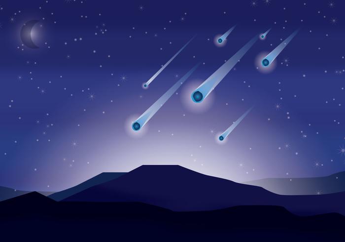 Meteor Shower Vector