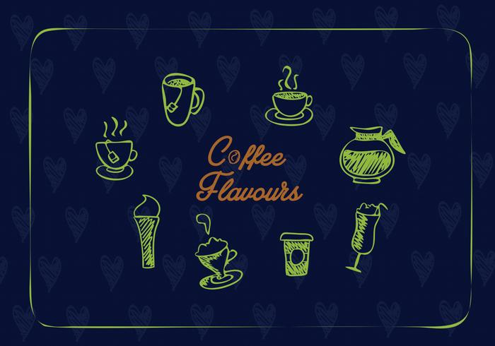 Creative coffee icons vector