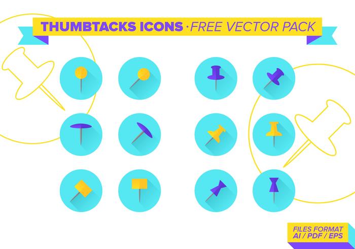 Thumbtacks Icons Free Vector Pack Thumbtacks Icons Free Vector Pack