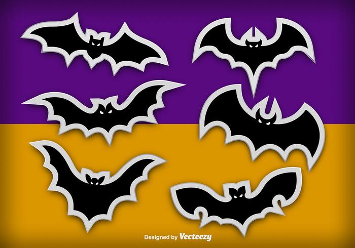 Bats stickers vector