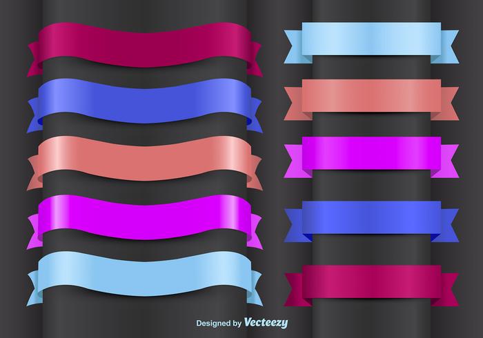 Colorful ribbons vector