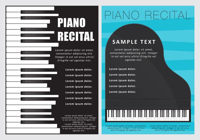 Piano Recital Flyers vector