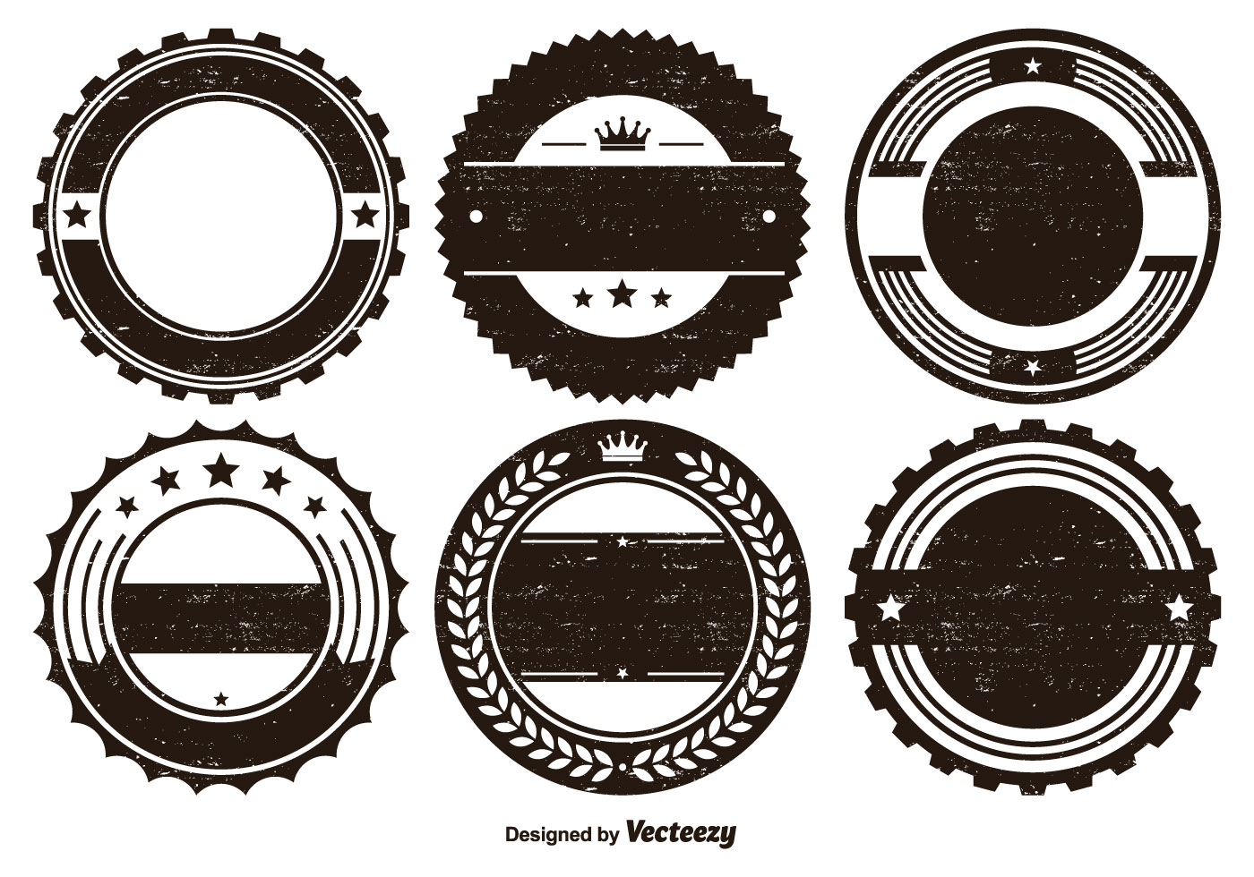Download Distressed Badge Shape set - Download Free Vectors ...