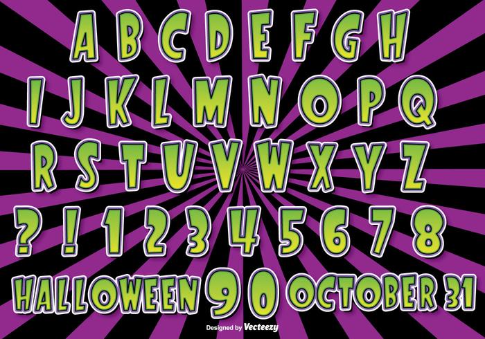 Halloween Alphabet Set vector