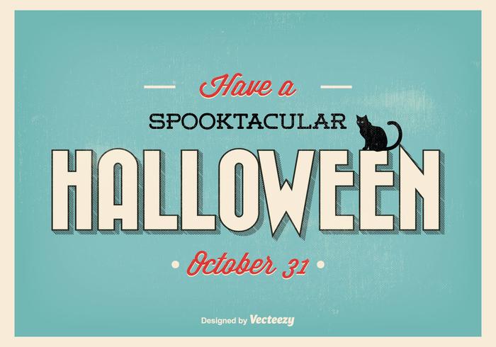 Typographic Retro Halloween Illustration vector