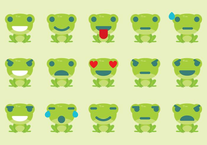 Frog Emoticon Vectors Frog Emoticon Vectors