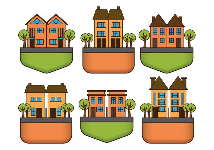 Townhomes Vectors Townhomes Vectors