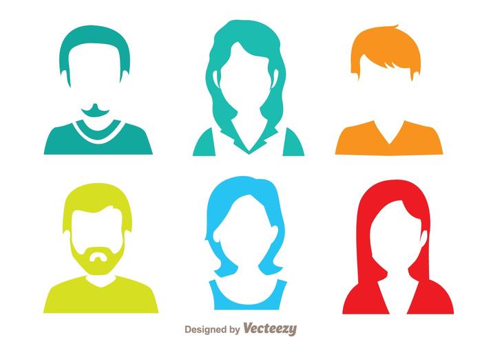 Colorful Default Avatar vector