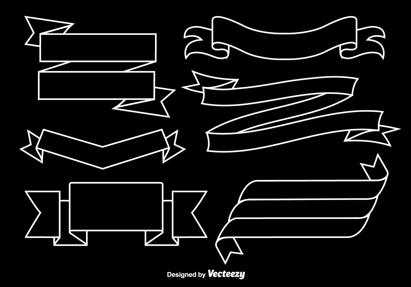 Outlined Ribbon Banner Free Vector Art - (134 Free Downloads)