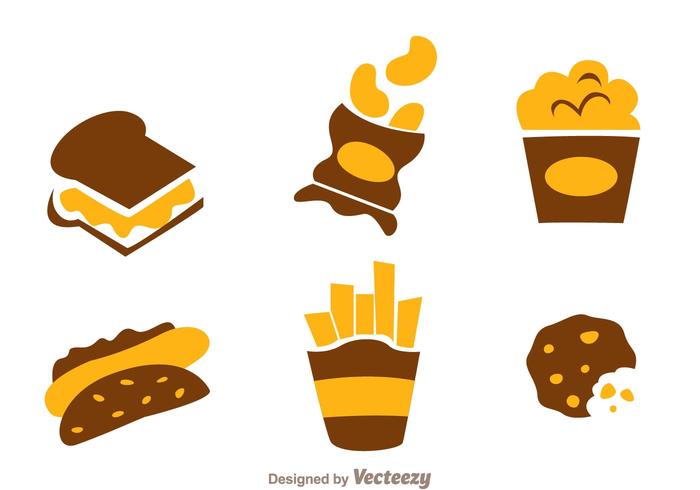 Snack Food Icons vector