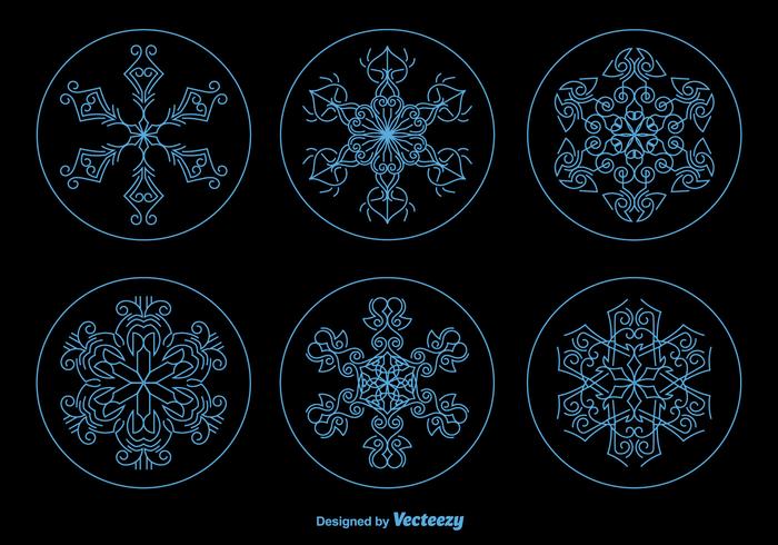 Christmas snowflakes vector