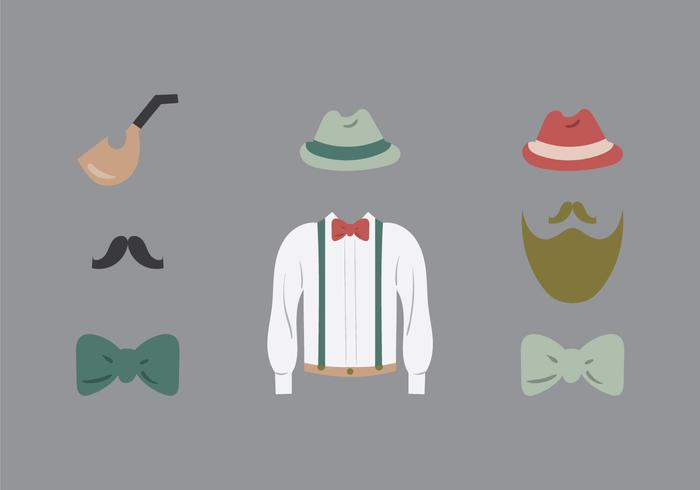 Free old style clothes vector Illustration