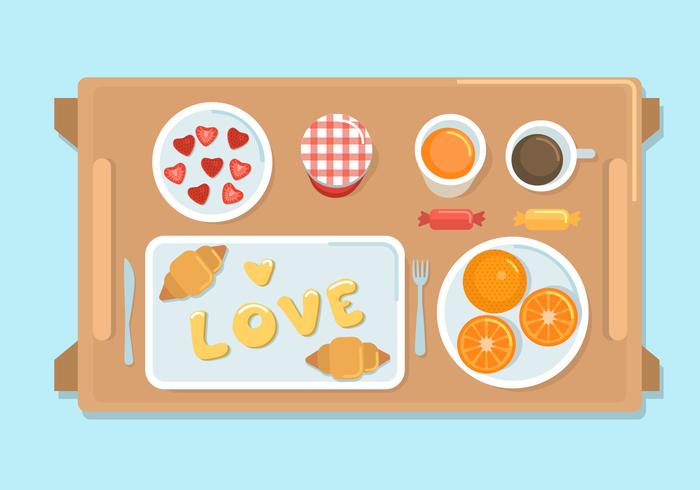 Breakfast in bed vector Breakfast in bed vector