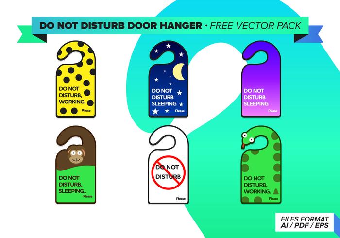 Do Not Disturb Door Hanger Free Vector Pack Do Not Disturb Door Hanger Free Vector Pack