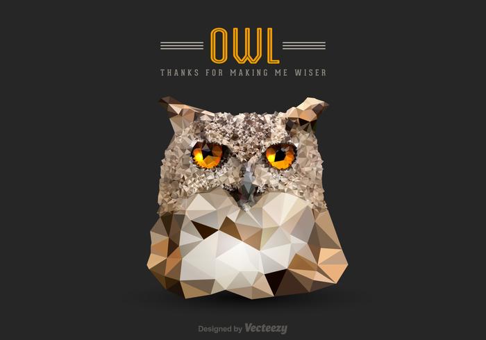 Free Vector Low Poly Owl Head