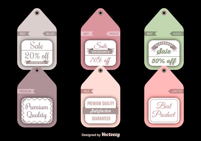 Sale and discount labels vector