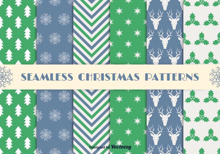 Christmas seamless patterns vector