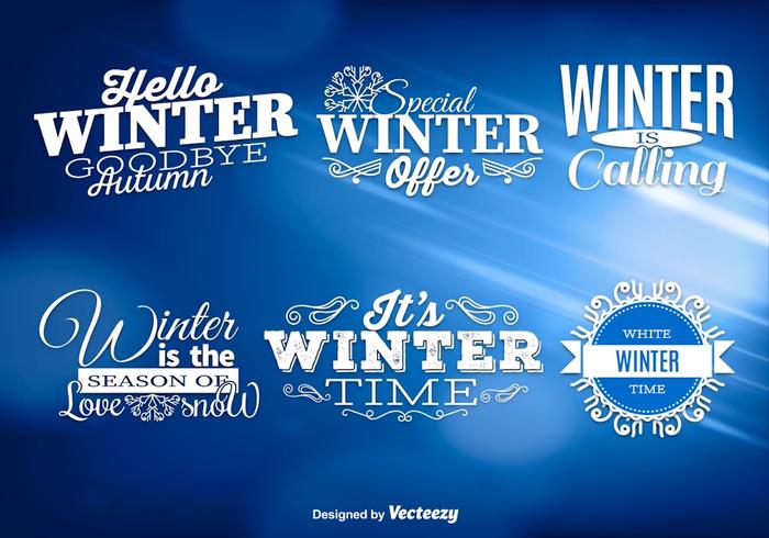 Winter messages vector
