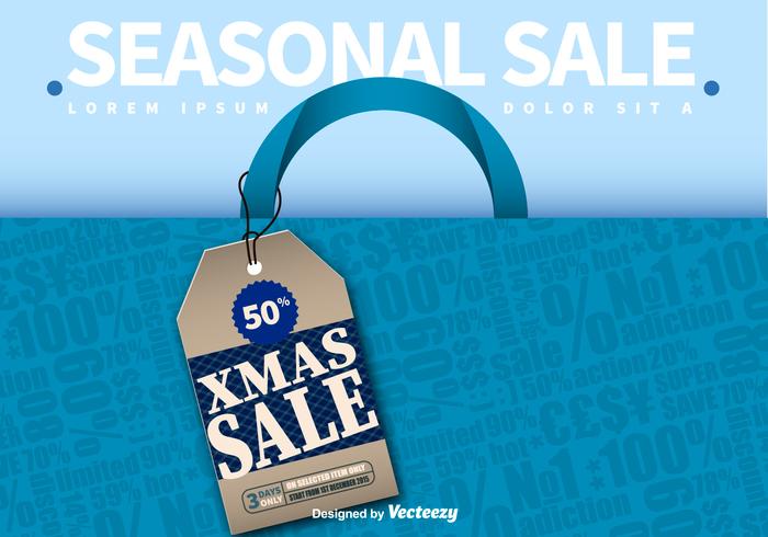 Seasonal sale advertising vector