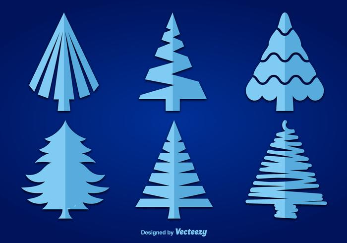 Winter tree silhouettes vector