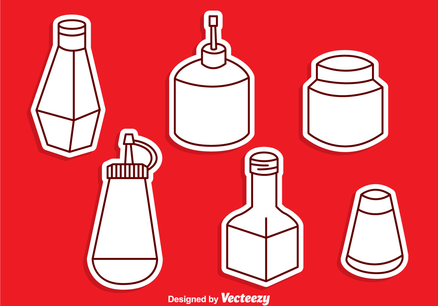 Sauce Bottle Vector Set 96656 Vector Art at Vecteezy