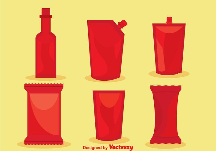 Vector Hot Sauce Packages