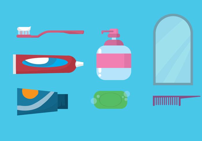 Teeth Brushing Icon Set vector