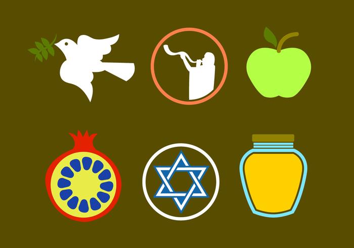 Rosh Hashanah Icon Vectors