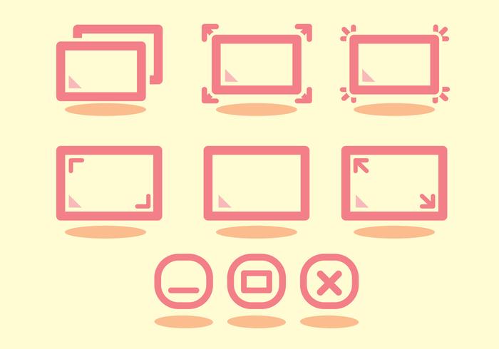 Full Screen Icon Set vector