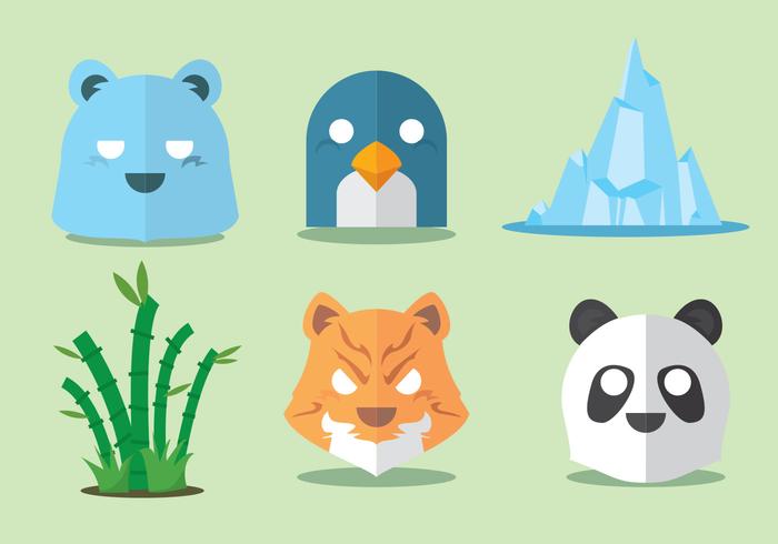 Wild Animal Vector Set 