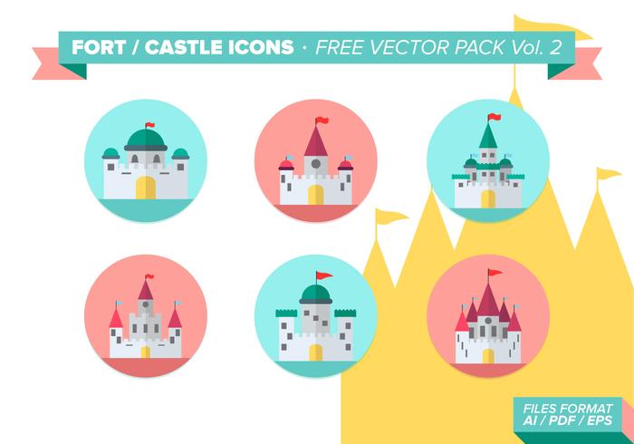 Fort Castle Icons Free Vector Pack Vol. 2