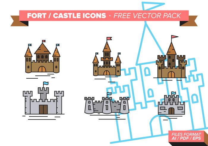 Fort Castle Icons Free Vector Pack Fort Castle Icons Free Vector Pack