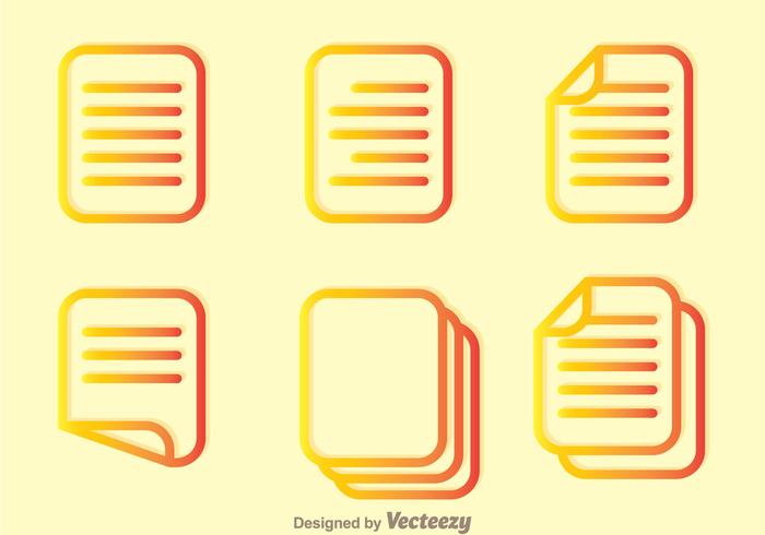 Read Outline Icons vector