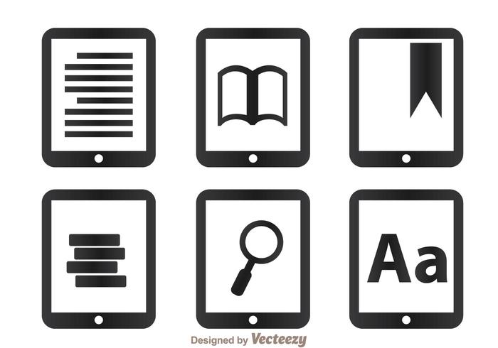 Read Icons On Tablet vector