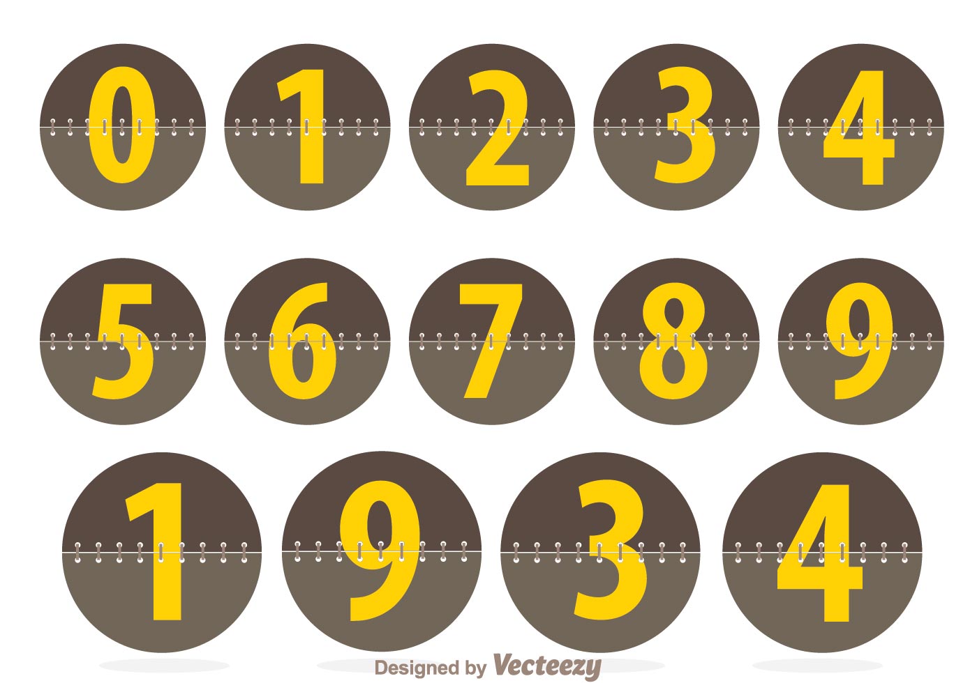 Circle Number Counters 96820 Vector Art at Vecteezy