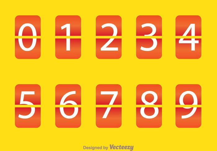 Orange Round Square Number Counter vector