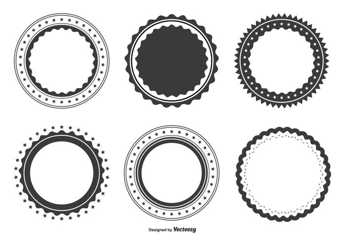 Conjunto de forma de etiqueta en blanco vector